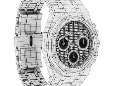 Audemars-Piguet Royal Oak selfwinding Chronograph gold 3D मॉडल