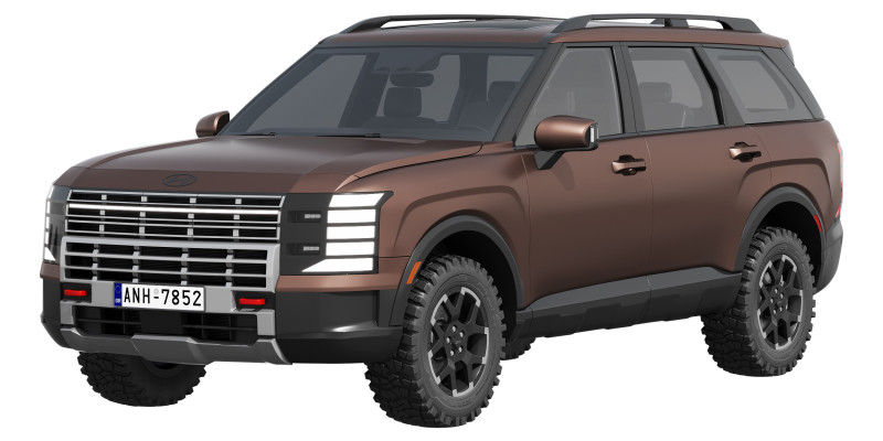Hyundai Palisade XRT Pro 2026 3D Model .c4d .max .obj .3ds .fbx .stl .blend