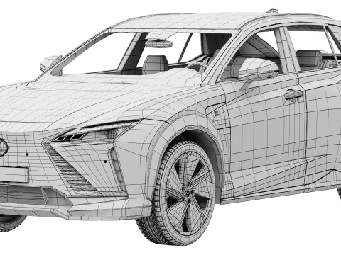 Lexus RZ 550e F-sport 2026 3D Model