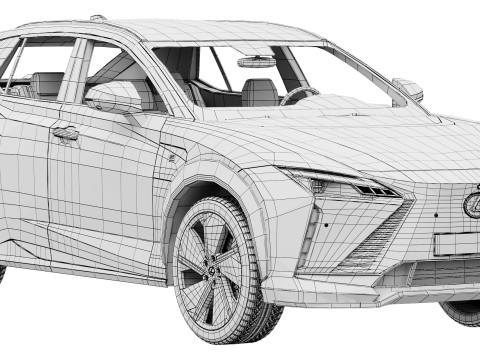 Lexus RZ 550e F-sport 2026 3D Model