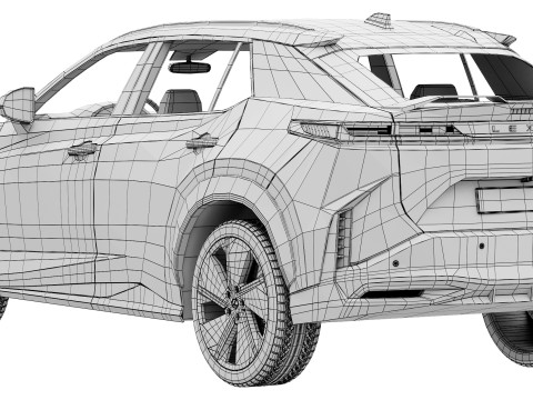 Lexus RZ 550e F-sport 2026 3D Model