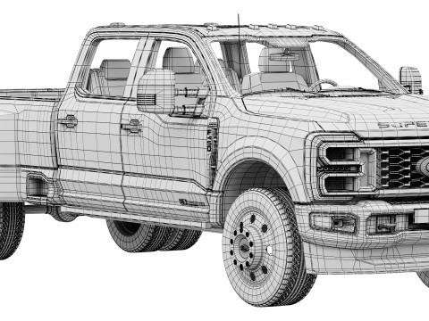Ford-F-450 Super Duty Limited 2024 3D 모델
