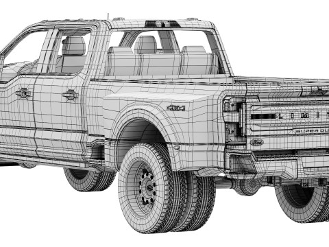 Ford-F-450 Super Duty Limited 2024 3D 모델
