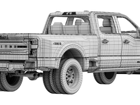 Ford-F-450 Super Duty Limited 2024 3D 모델