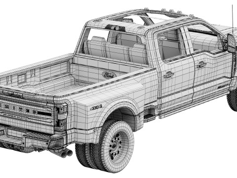 Ford-F-450 Super Duty Limited 2024 3D 모델