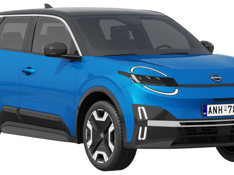 Nissan Micra EV 2026 Modello 3D