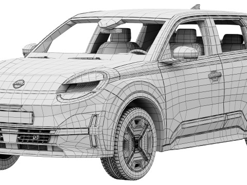 Nissan Micra EV 2026 Modello 3D