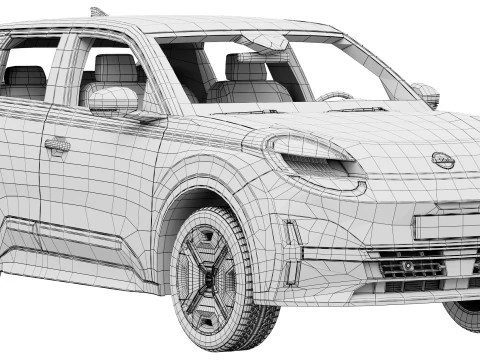 निसान माइक्रा ईवी 2026 3D मॉडल