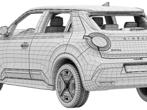 Nissan Micra EV 2026 Modello 3D