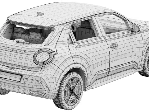 निसान माइक्रा ईवी 2026 3D मॉडल