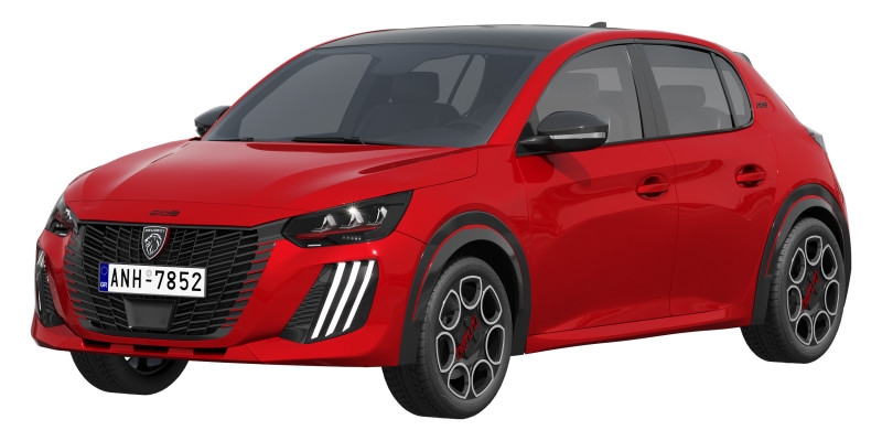 Peugeot E-208 GTI 2026 3D Model .c4d .max .obj .3ds .fbx .stl .blend