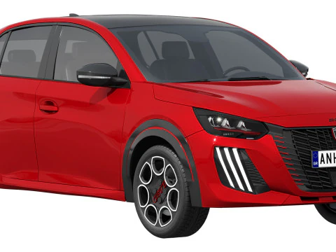 Peugeot E-208 GTI 2026 3D Model