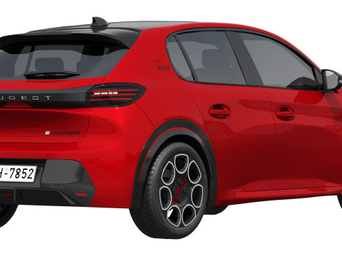 Peugeot E-208 GTI 2026 3D Model