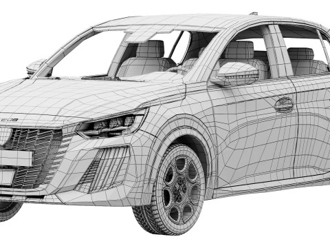 Peugeot E-208 GTI 2026 3D Model