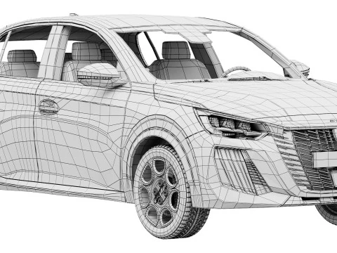 Peugeot E-208 GTI 2026 3D Model