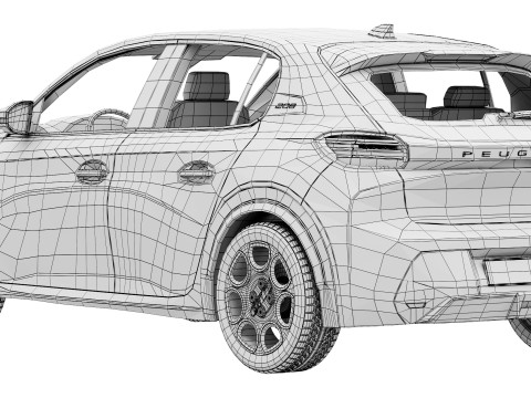 Peugeot E-208 GTI 2026 3D Model