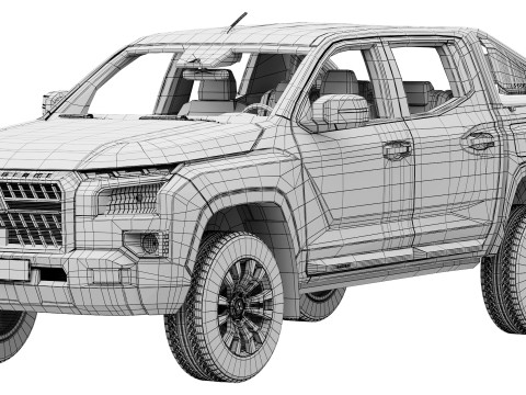 Mitsubishi L200 Triton GLX-R 2025 3D 모델
