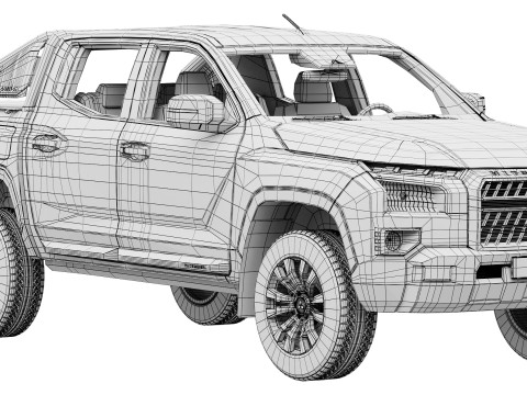 Mitsubishi L200 Triton GLX-R 2025 3D 모델