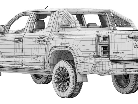 Mitsubishi L200 Triton GLX-R 2025 3D 모델