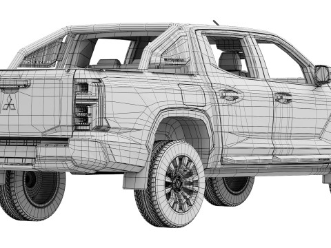 Mitsubishi L200 Triton GLX-R 2025 3D 모델