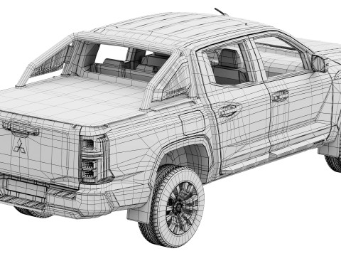 Mitsubishi L200 Triton GLX-R 2025 3D 모델