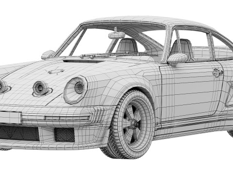 Singer Porsche 911 Carrera Coupe Turbo 2025 Model 3D