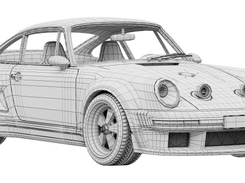 Singer Porsche 911 Carrera Coupe Turbo 2025 Model 3D