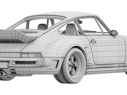 Singer Porsche 911 Carrera Coupe Turbo 2025 Model 3D
