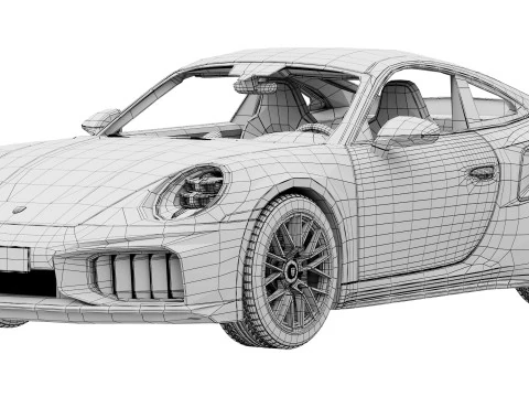 पोर्शे 911 टर्बो एस 2026 3D मॉडल