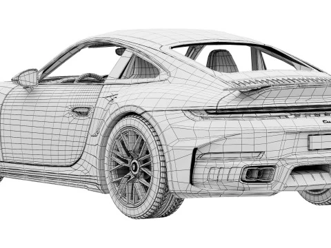 पोर्शे 911 टर्बो एस 2026 3D मॉडल