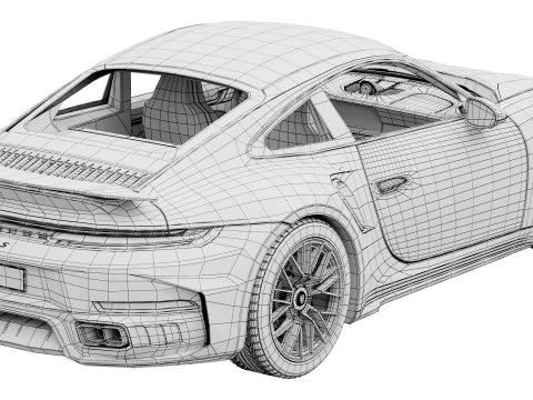 पोर्शे 911 टर्बो एस 2026 3D मॉडल
