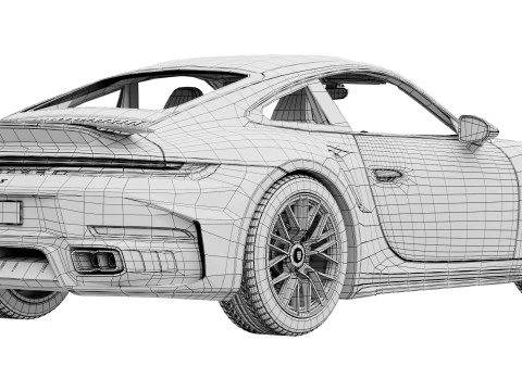 पोर्शे 911 टर्बो एस 2026 3D मॉडल