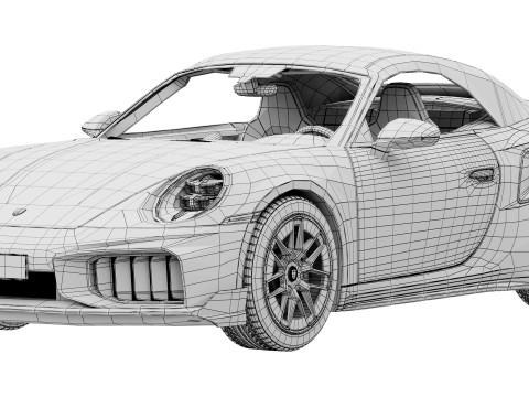 Porsche 911 Turbo S Cabriolet 2026 Modèle 3D