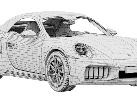 Porsche 911 Turbo S Cabriolet 2026 Modèle 3D