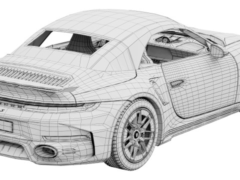 Porsche 911 Turbo S Cabriolet 2026 Modèle 3D