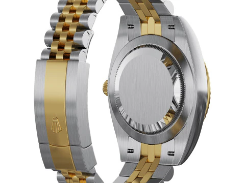 Rolex-Datejust 41 quadrante nero brillante Modello 3D