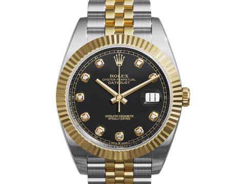 Rolex-Datejust 41 bright black dial 3D Модель