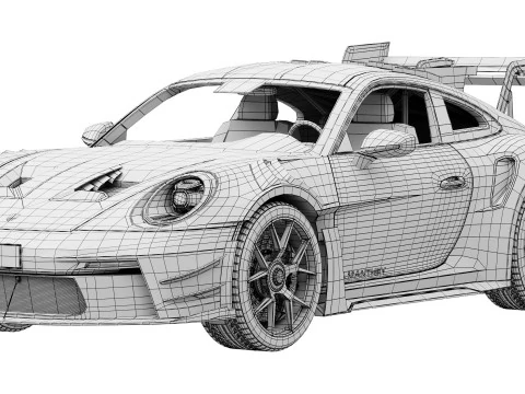 Porsche 911 GT3 RS 992 Kit Manthey 2025 Modèle 3D
