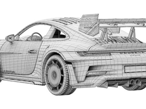 保时捷 911 GT3 RS 992 曼泰套件 2025 3D 模型