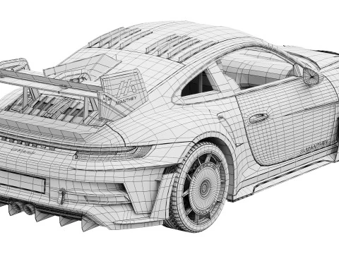 Porsche 911 GT3 RS 992 Kit Manthey 2025 Modèle 3D