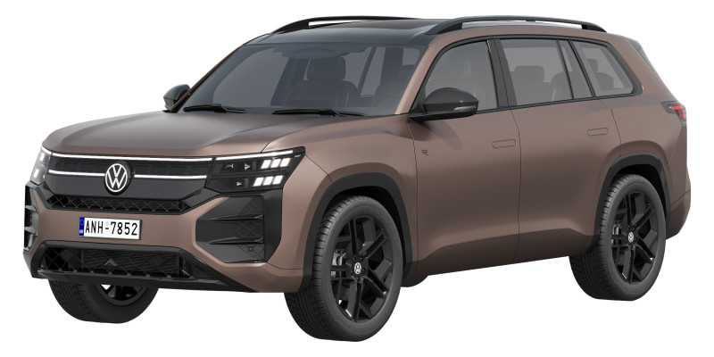 Volkswagen Teramont Pro R-Line 2025 3D Model .c4d .max .obj .3ds .fbx .stl .blend 