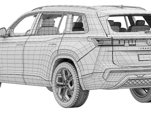 Volkswagen Teramont Pro R-Line 2025 3D Model