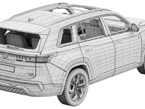 Volkswagen Teramont Pro R-Line 2025 3D Model