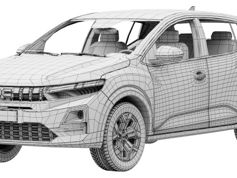 डेसिया सैंडेरो 2026 3D मॉडल