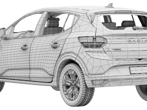 डेसिया सैंडेरो 2026 3D मॉडल