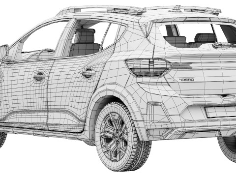 다키아 산데로 스텝웨이 2026 3D 모델