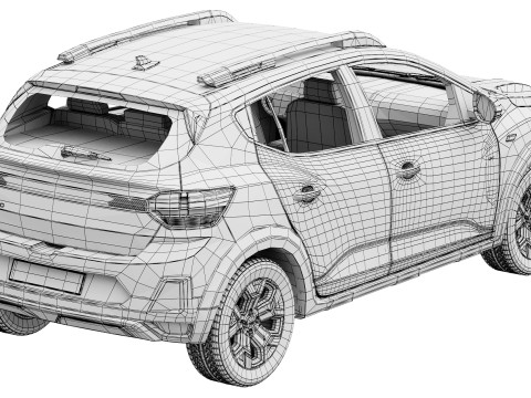 다키아 산데로 스텝웨이 2026 3D 모델