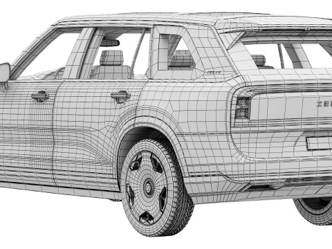 Zeekr 9X 2025 Modello 3D