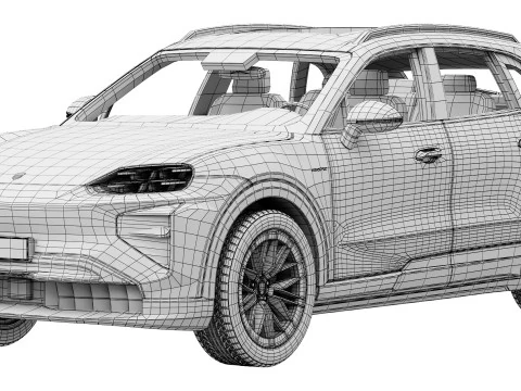 Porsche Cayenne Turbo Elettrica 2027 Modello 3D
