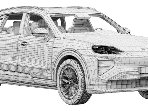 Porsche Cayenne Turbo Elettrica 2027 Modello 3D